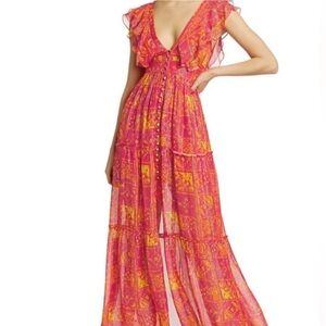 Hemant & Nandita Coastal Long Printed Maxi Dress